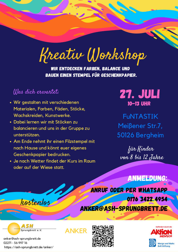 2023 07 27 Flyer Kreativ Workshop Funtastik 1