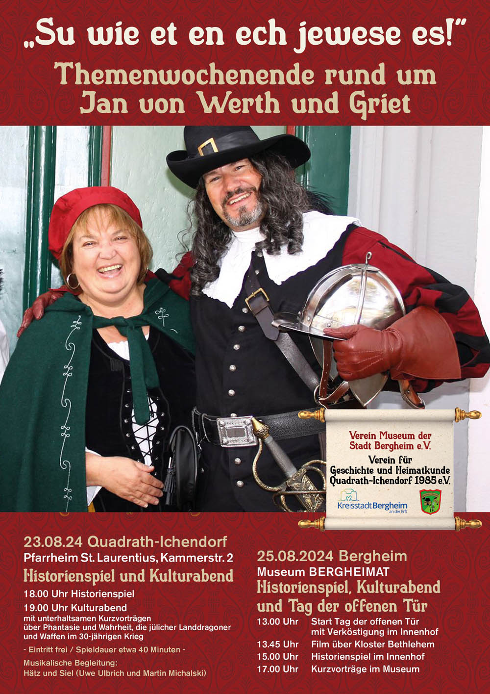 2024 08 Heimatverein Plakat Jan von Werth und Griet