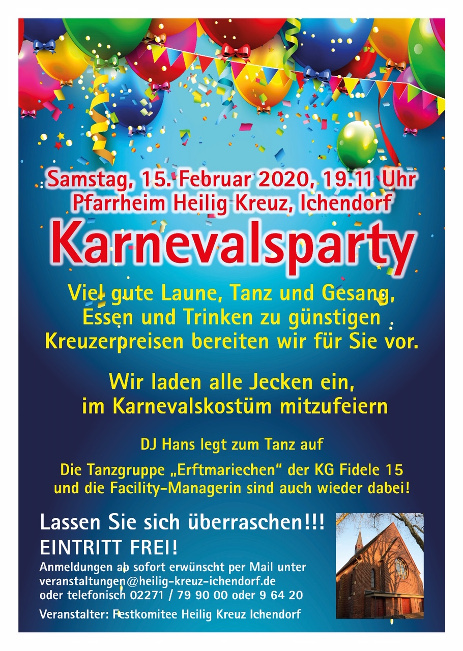 Karnevalsparty Plakat 2020 1