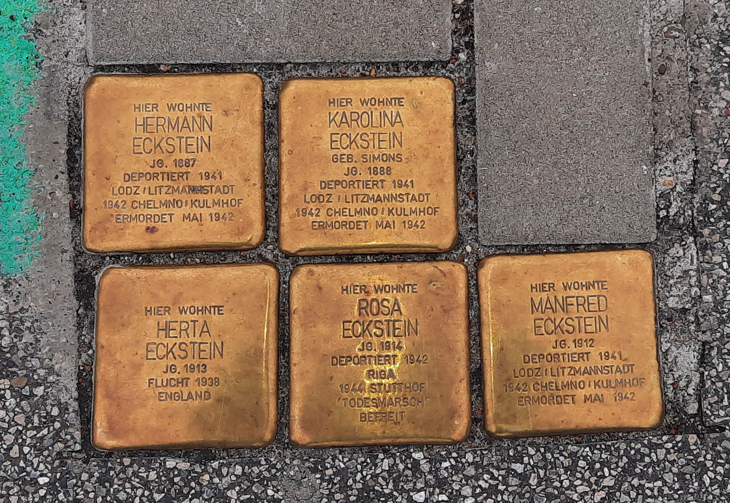 2022 09 Stolpersteine Familie Eckstein